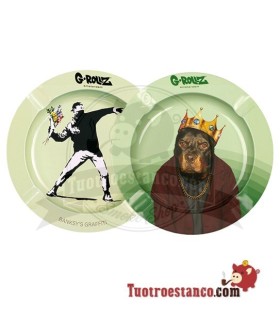 Metal Ashtray G-Rollz Bouquet & King Dog