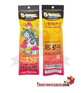 G-Rollz 2 Passion Haze Pre Rolled Hemp conesPaper