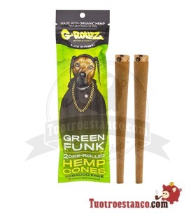 G-Rollz Pets Rock 2 Verde Funk Pré Enrolado Papel de Cânhamo