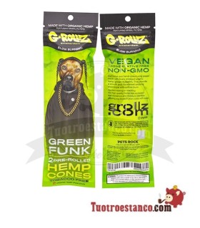 Papel G-Rollz Pets Rock 2 Green Funk Pre Rolled Hemp