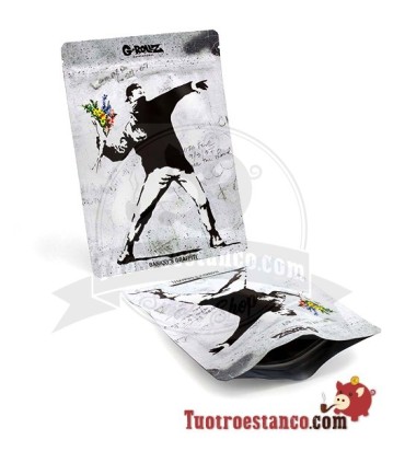 G-Rollz Tas Banksy Graffiti Bloem Ontwerp 150x200 mm