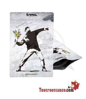 G-Rollz Banksy Graffiti Blumen Design Tasche 150x200 mm