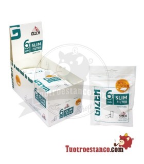 Cassa filtro Gizeh menta da 6 mm - 10 sacchetti