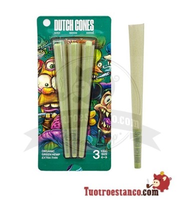 Display Conos Dutch Green Orgánic Hemp King Size 3 conos