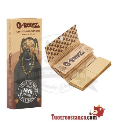G-Rollz Pets Rock Rap Papier 78mm Braun + Pappfilter