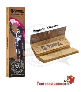 G-Rollz Banksy's Graffiti Torch Boy King Size Carta Marrone + Filtri