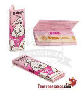 Papel G-Rollz Banksy's Graffiti Thug 4 Life 78 mm Pink