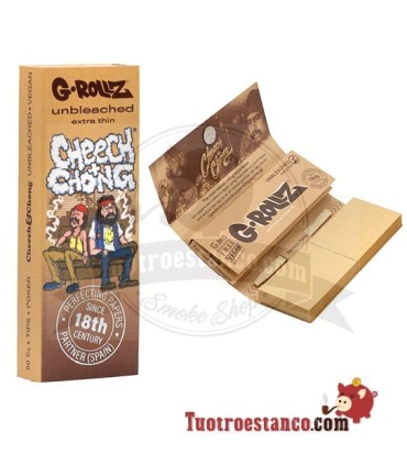 G-Rollz Cheech & Chong Canapé en Papier 78 mm Marron + Filtres en Carton
