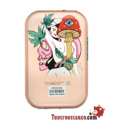 Bandeja Metálica G-Rollz Mushroom Lover 27,5 x 17,5 cm