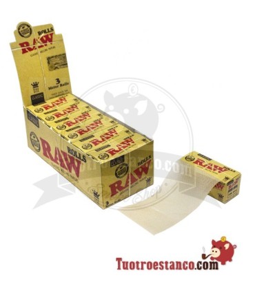 Rolo King Size de 3 Metros RAW Papel - 12 Rolos