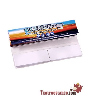 Elements King Size Slim Rice Paper + Tips