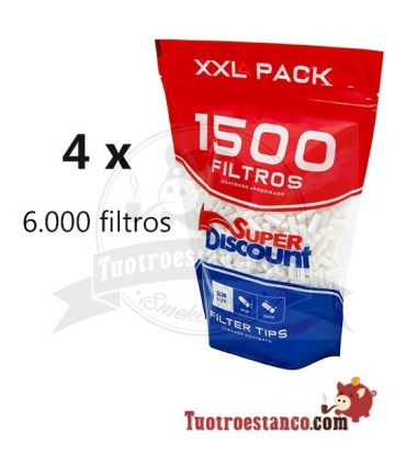 4 SD 1500 filterzakken van 6mm - 6.000 filters