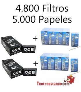 2 OCB Premium DV 70mm + 2 Filters rizla 5.7mm