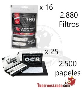Premium OCB Double Window 70mm + Long X-trem 6mm Filters