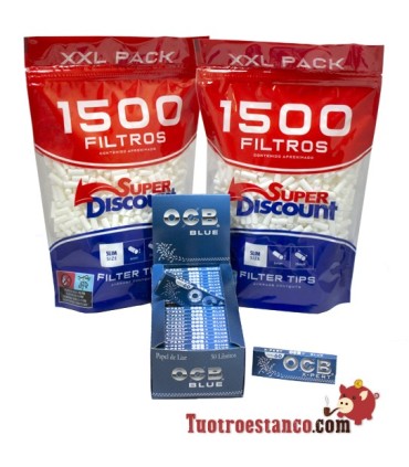 OCB X-pert Bleu 70mm + 2 Sacs Filtrants SD 6mm