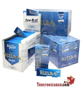 100 Libritos Rizla Azul 70mm + 2 Estuches Filtros Rizla de 5.7mm