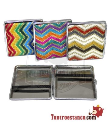 Capa de cigarro de metal hippie para 20 cig