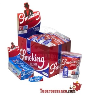 Smoking Azul 70mm + 30 Filtros Smoking 6mm LARGOS