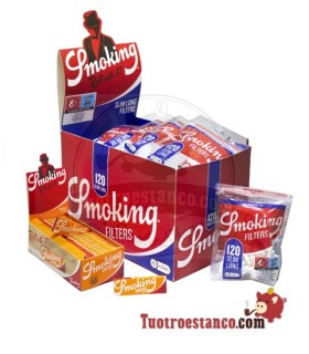 Smoking Naranja 70mm + 30 Filtros Smoking 6mm LARGOS