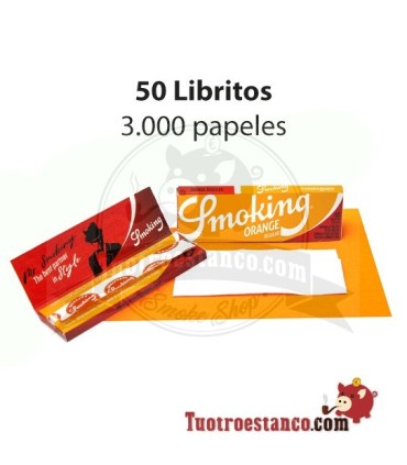 Smoking Naranja 70mm + 30 Filtros Smoking 6mm LARGOS