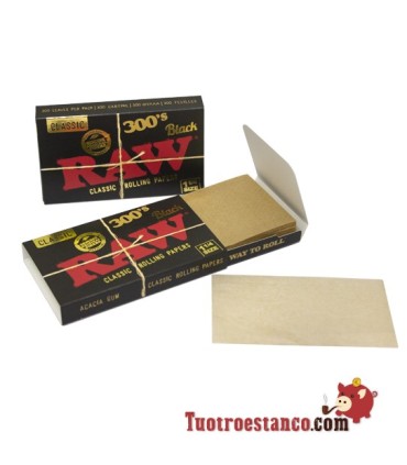 RAW Zwarte 300 78 mm Papieren Hoes - 40 Boekjes