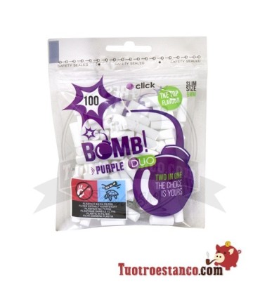 Fresh Bomb Purple 6 mm Filters avec Click - « 10 sachets » de 100 unités