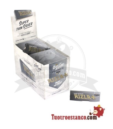 Papel Rizla + Plata Regular de 70 mm - 100 libritos