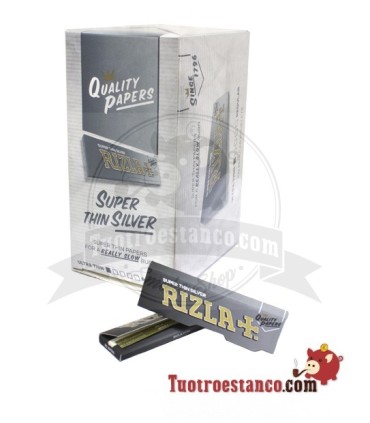 Papel Rizla 70mm + Prata Normal - 100 livretos