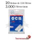 3.000 OCB Blue + 3.000 Filter OCB 6mm