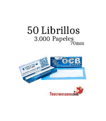 OCB Blue 70mm - 50 boekjes + 20 OCB 6mm filterzakken