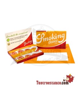Papel Smoking Naranja Doble Ventana de 70 mm