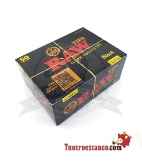 Filtros de cartón Raw Black - 1 estuche de 50 libritos
