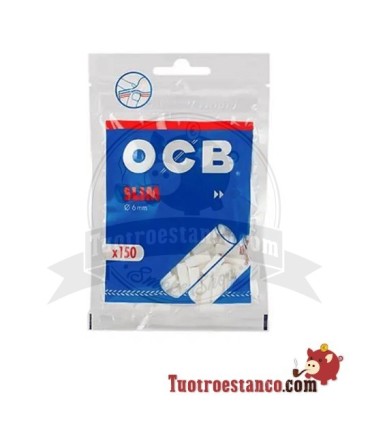 Filtros Slim OCB 6mm - 50 sachês de 150 filtros