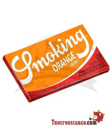 Oranje dubbel raam smoking papier 70 mm - 25 boekjes