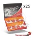 Papier smoking double fenêtre orange 70 mm - 25 brochures