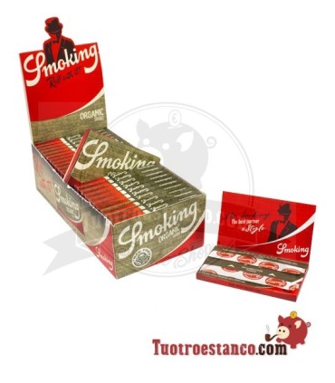 Papel Smoking Orgánico Doble Ventana de 70 mm - 25 libritos