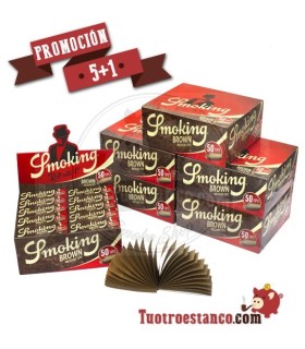 Promoción 5+1 - Filtros de Cartón Smoking Brown