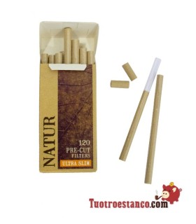 Estuche Filtros Precortados Natur 5,7 mm orgánicos - 20 cajitas