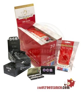 2 x OCB dubbel raam 70mm + 20 Doberman filters 6mm