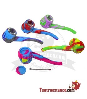 Tuyau en silicone classique + contenant et dabber