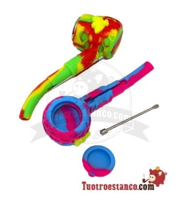 Classic Silicone Pipe + container and dabber