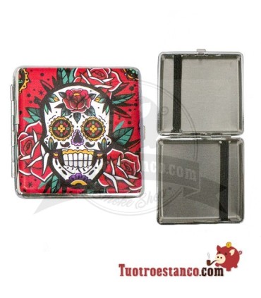 Champ Mex Caveira e Flores 20 cigarros metálicos