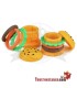 Recipiente de hambúrguer de silicone 5 ml