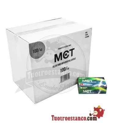 Tubos MCT Mentolados con cápsula - Cajón de 40 cajitas de 100 unidades