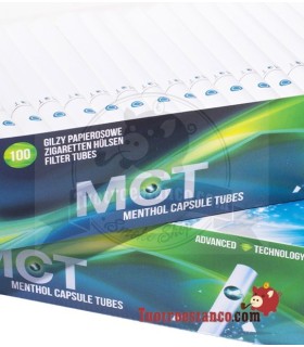 Tubos MCT Mentolados con cápsula - Cajón de 40 cajitas de 100 unidades