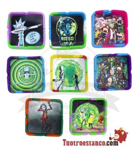 Cinzeiro de silicone Rick and Morty Square