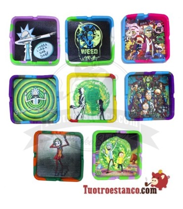 Rick and Morty Square Silicone Ashtray