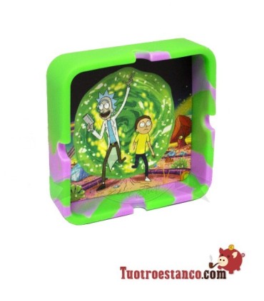 Rick and Morty Square Silicone Ashtray