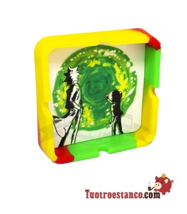 Cinzeiro de silicone Rick and Morty Square