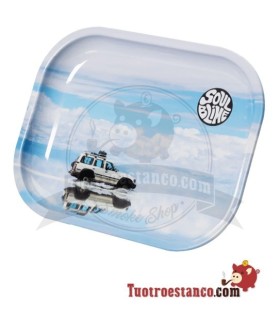 Soulblime 4x4 metalen tray met wolken van 14x18 cm